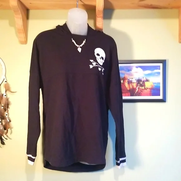 Women skull hooded Sweatshirt - Picture 1 of 8